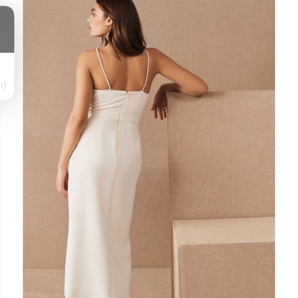 BHLDN Caron V-neck Crepe Dress - Picture 3 of 5